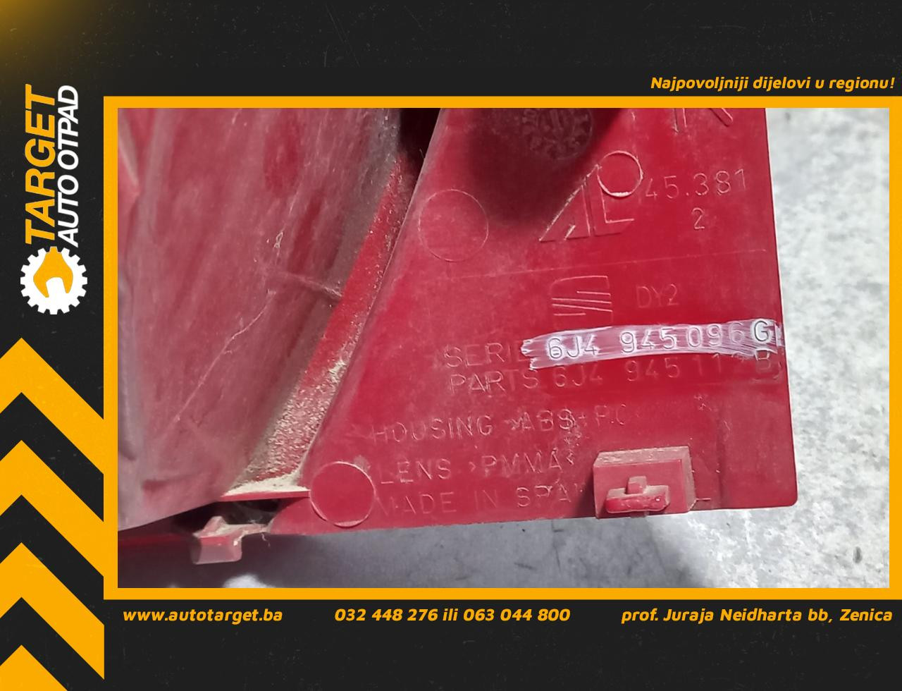 DIJELOVI STOP SVJETLO SEAT IBIZA > 08-12 6J4945096G