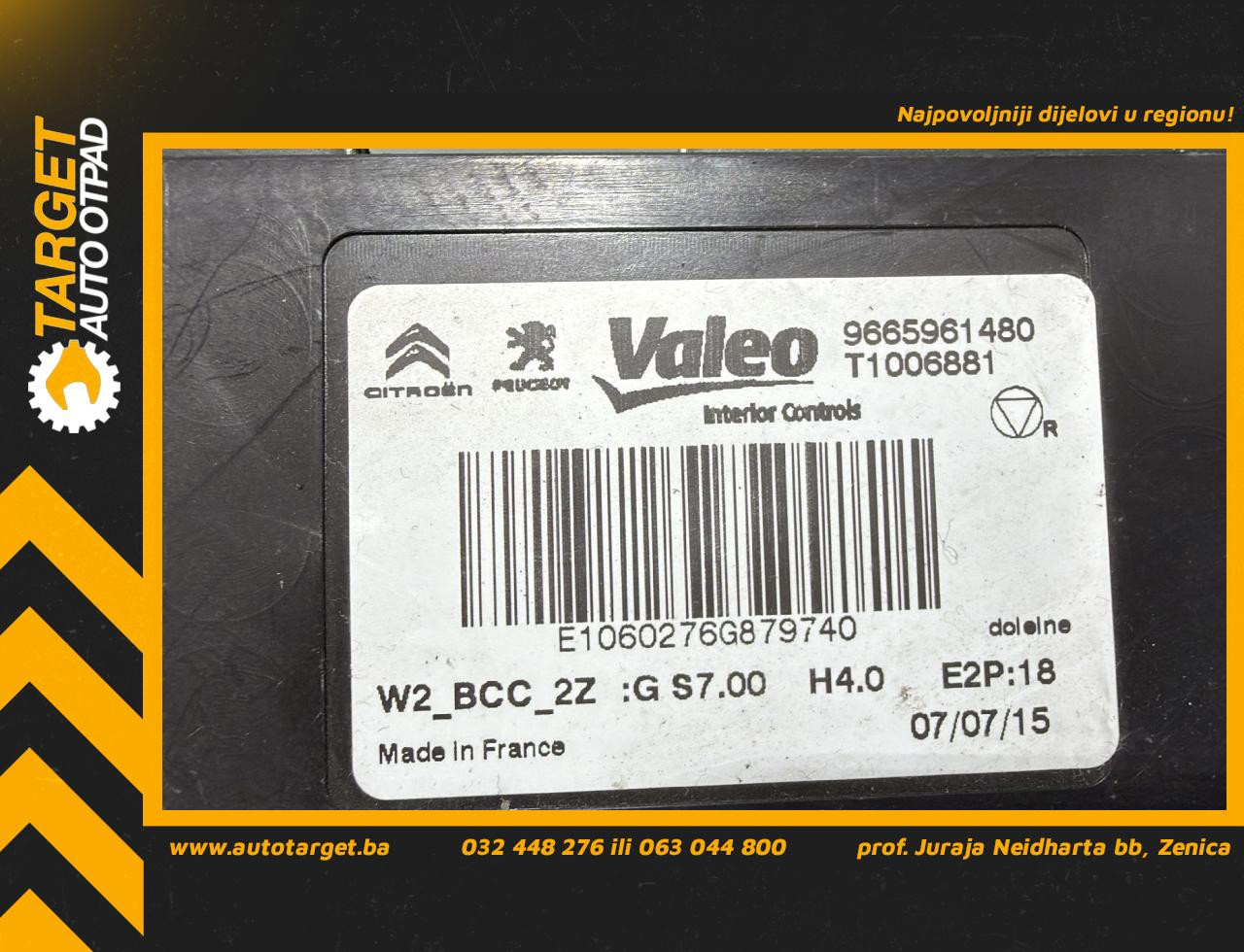 DIJELOVI ELEKTRONIKA MODUL PEUGEOT 508 > 14-18 2.0 9665961480