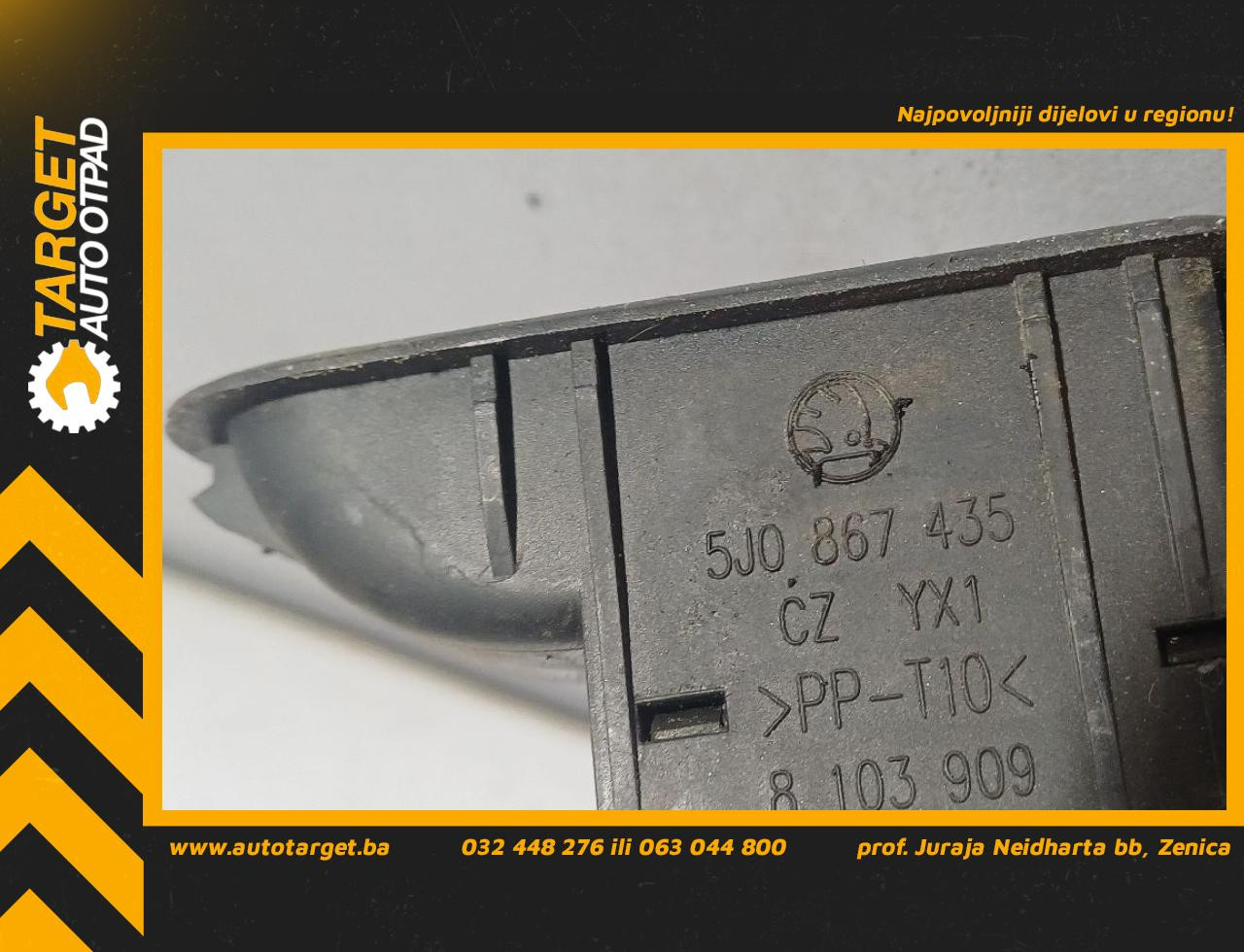 DIJELOVI PREKIDACI PROZORA SKODA FABIA > 07-10 5J0867435