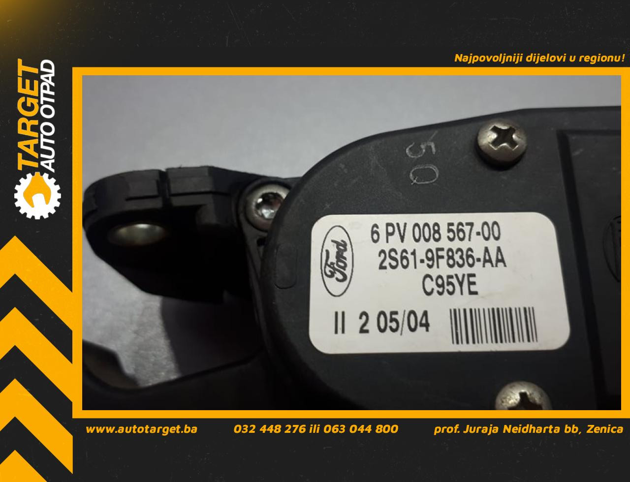 DIJELOVI PAPUCICA GASA FORD FIESTA > 02-05 6PV00856700