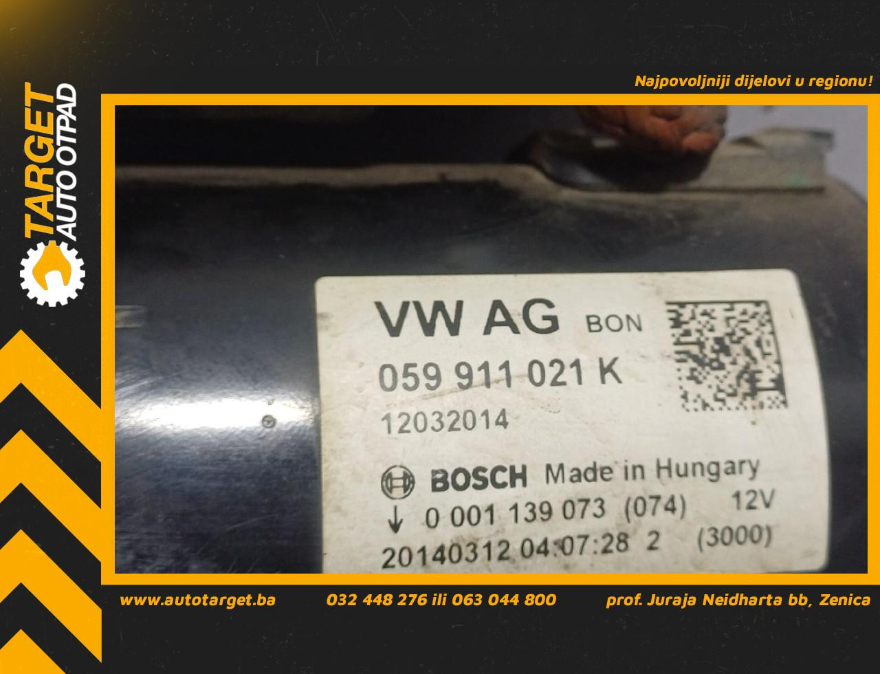 DIJELOVI ALNASER AUDI A6 4G > 14-18 3.0 059911021K