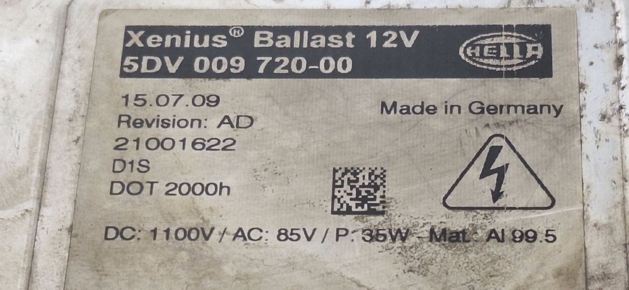 DIJELOVI BALAST FARA OPEL ASTRA J > 09-11 5DV00972000