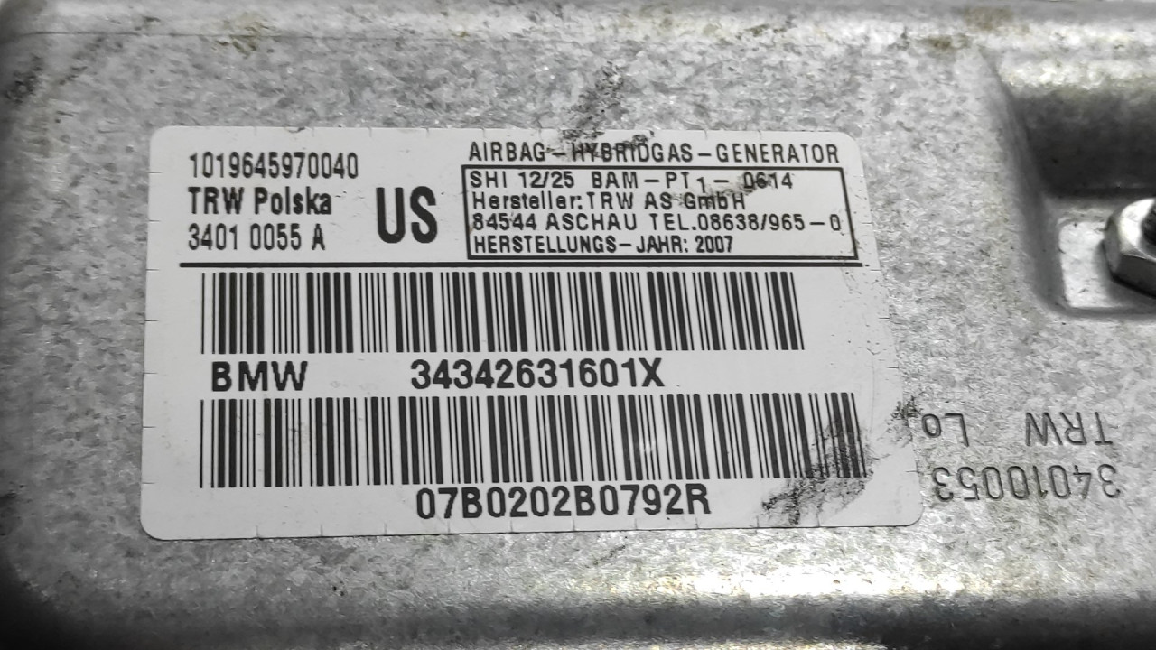 AIRBAG VRATA BMW X3 (E83) > 07-10 34010055A