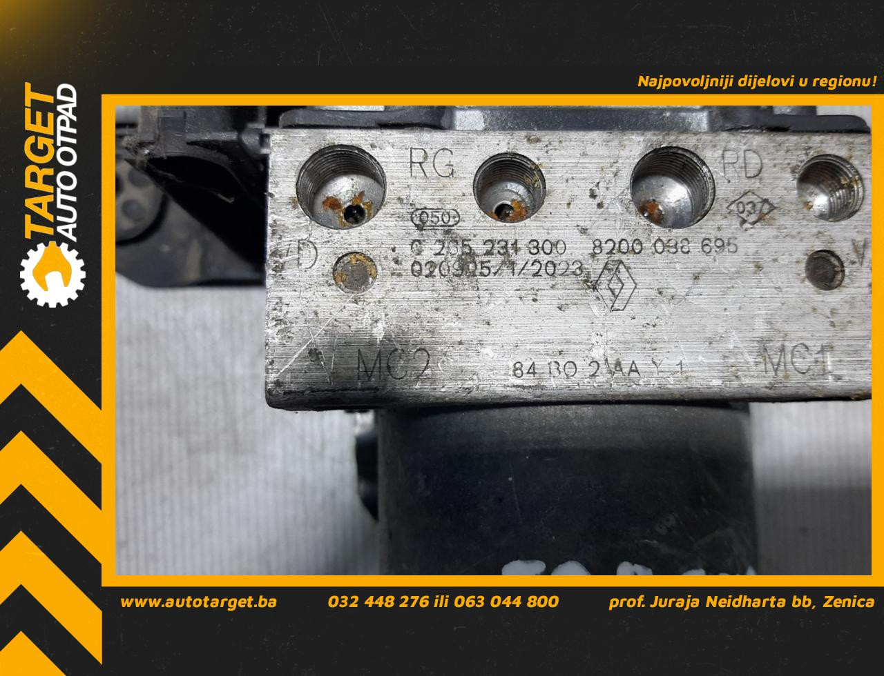 DIJELOVI ABS ELEKTRONIKA RENAULT MEGANE > 02-05 8200038695