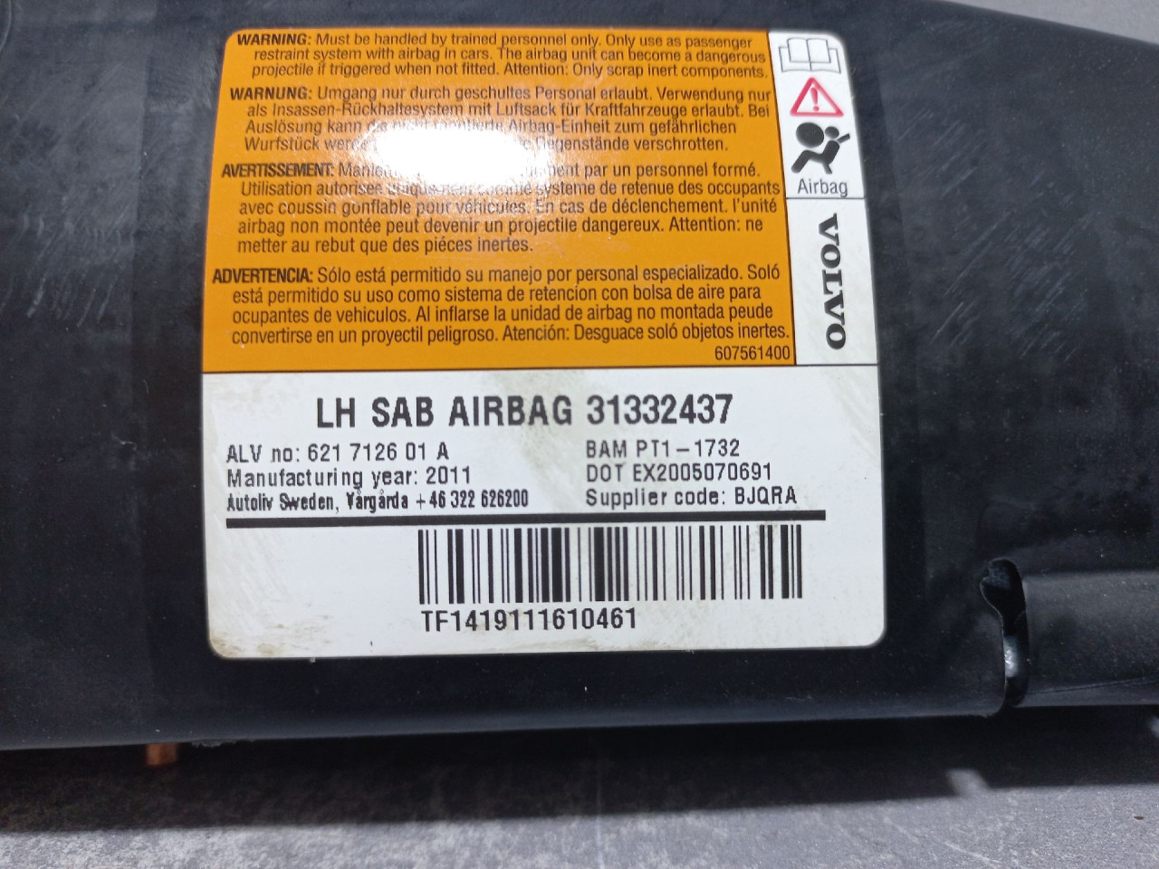 AIRBAG SJEDISTA VOLVO XC70 > 07-13 31332437