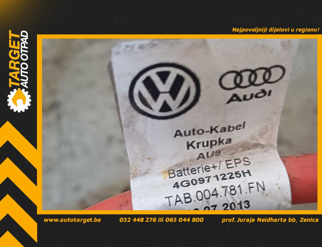 DIJELOVI INSTALACIJA AUDI A6 4G > 14-18 3.0 4G0971225H