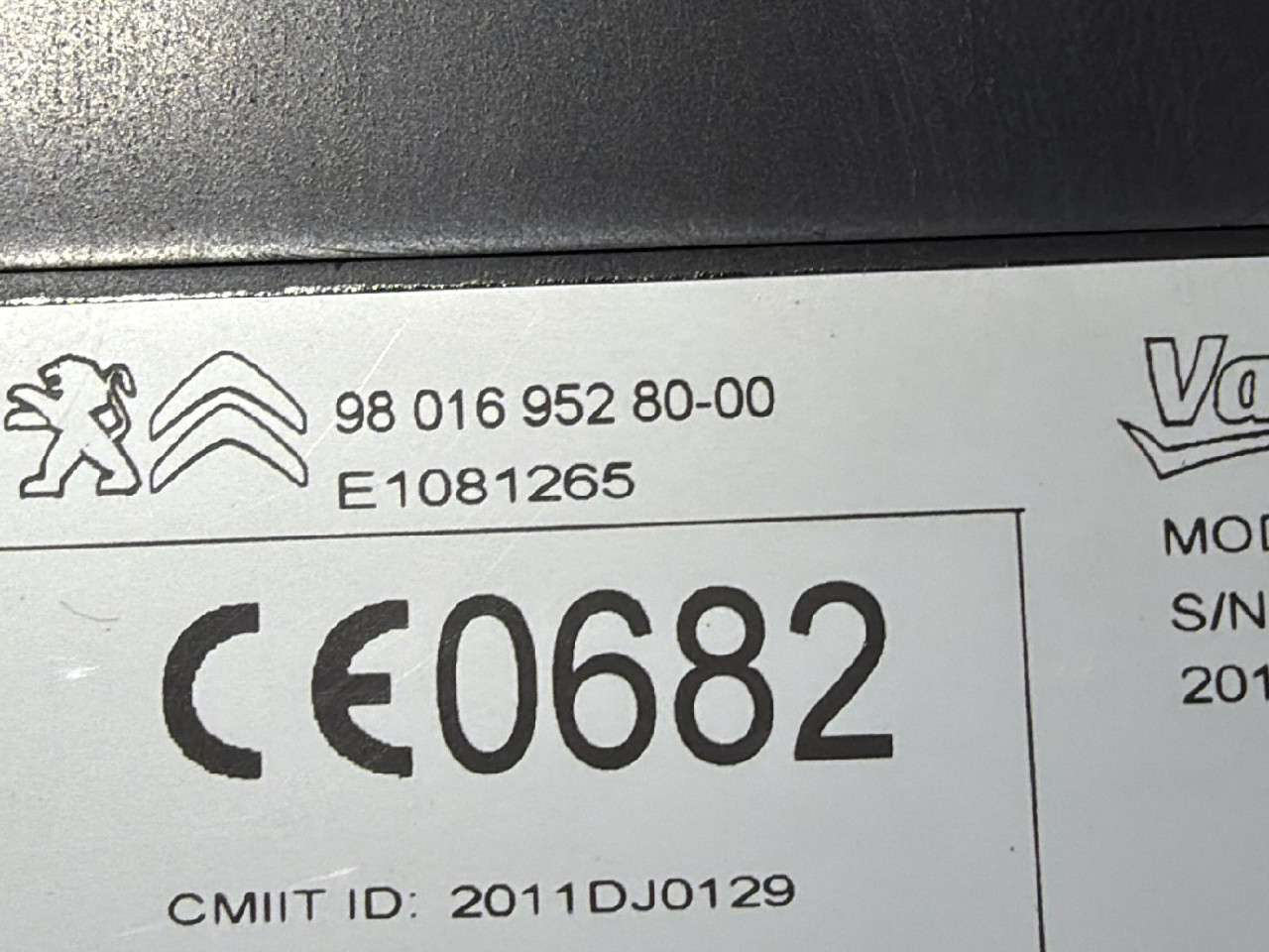 DIJELOVI ELEKTRONIKA MODUL CITROEN DS5 > 11-15 2.0 9801695280