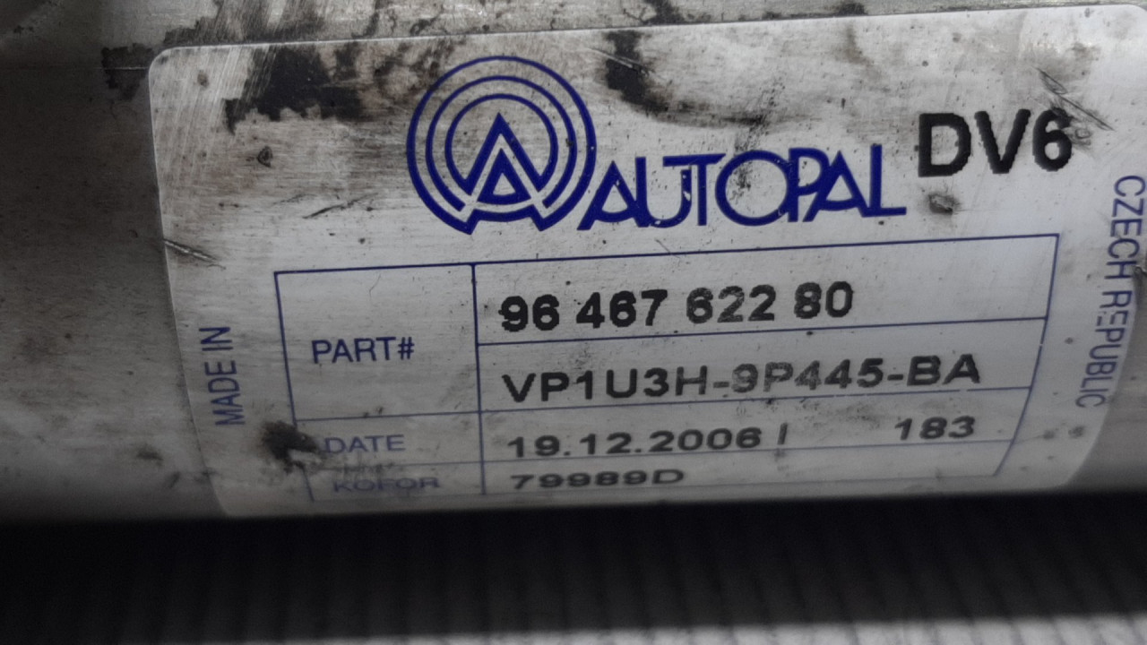 HLADNJAK EGR VENTILA PEUGEOT 307 > 05-09 9646762280