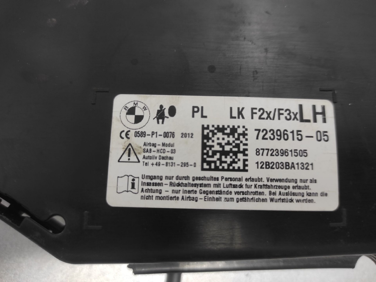 AIRBAG SJEDISTA BMW SERIJA 1 (F20/F21) > 11-15 7239615