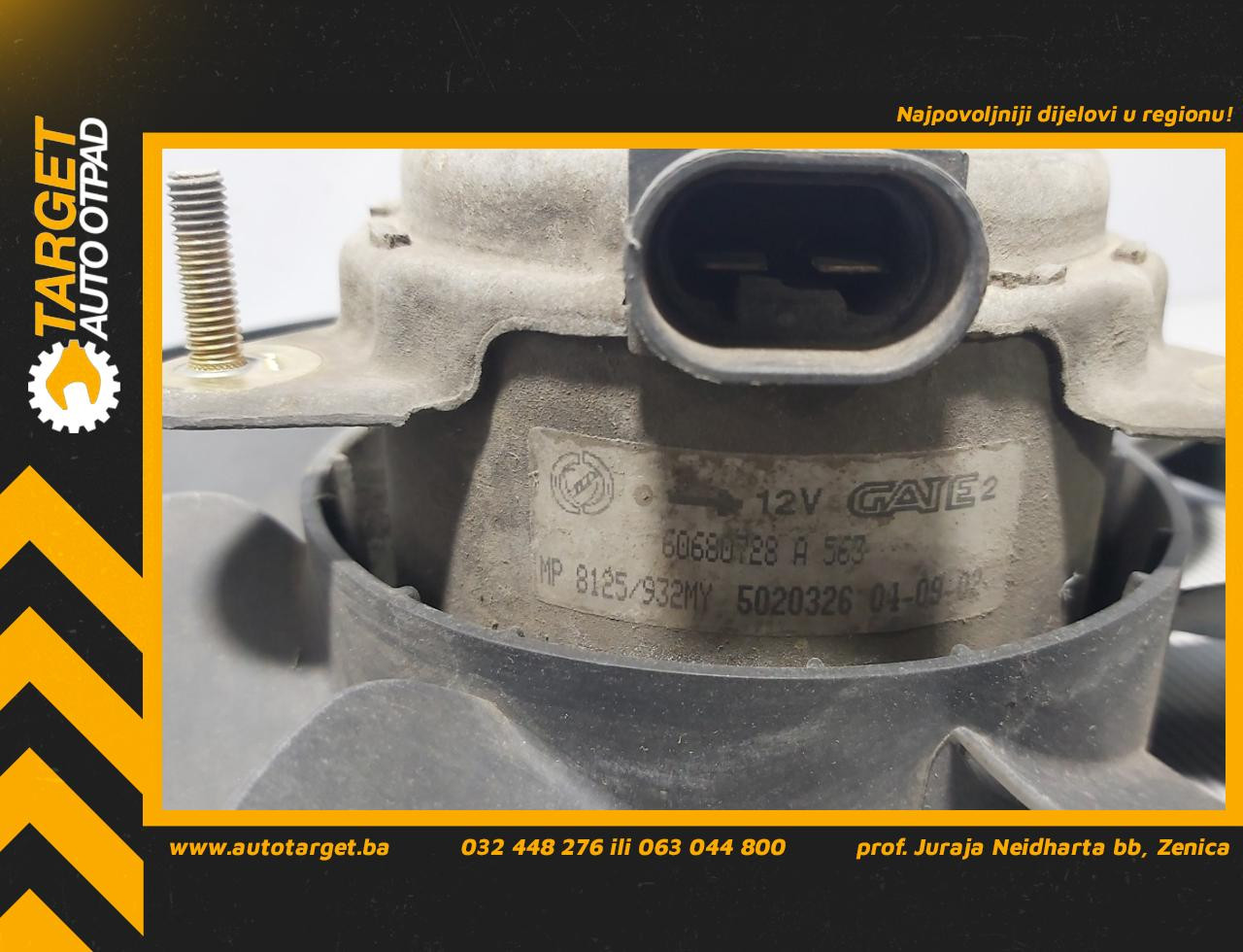 DIJELOVI VENTILATOR ALFA ROMEO 156 > 97-03 60680728