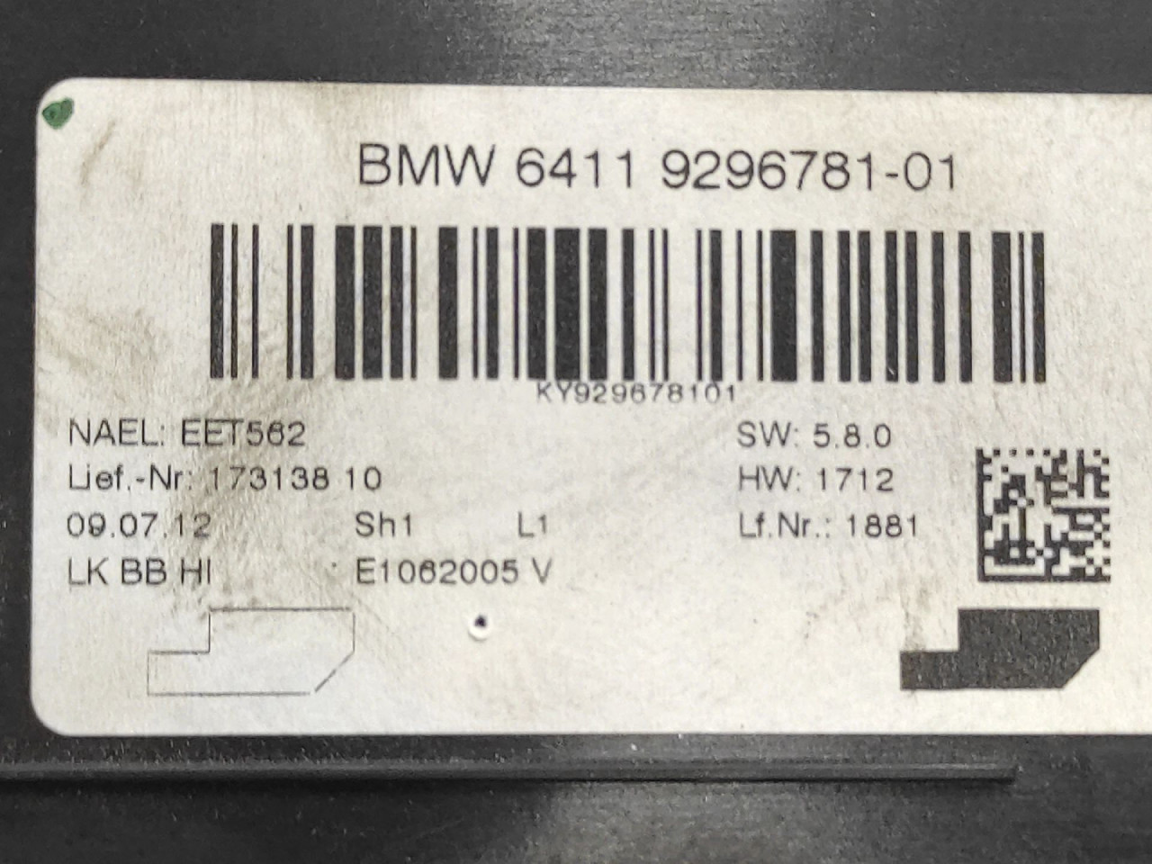 ELEKTRONIKA MODUL BMW SERIJA 3 (F30/F31) > 11-14 9296781