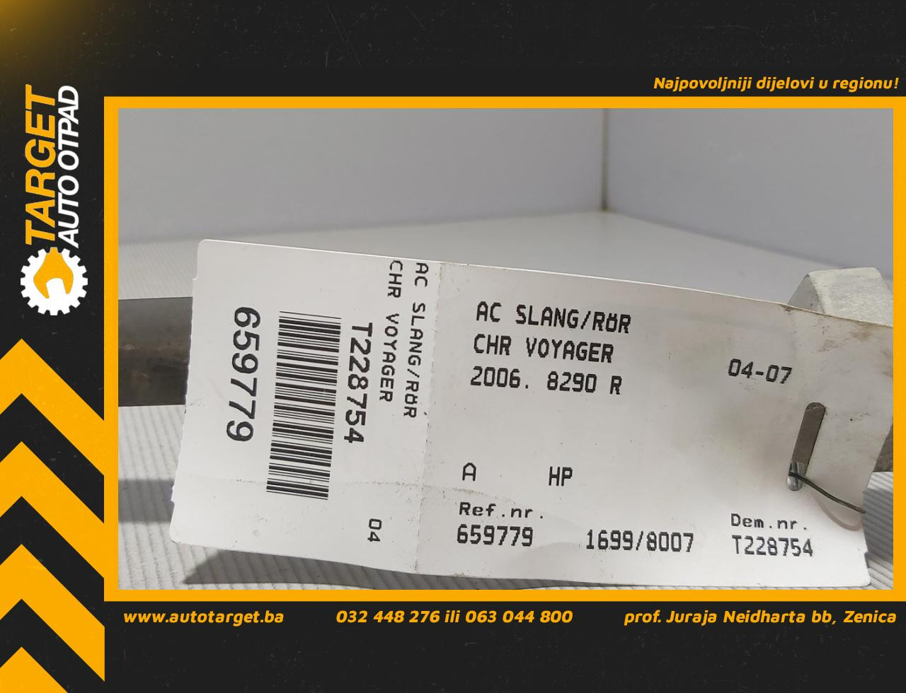 DIJELOVI CRIJEVO KLIME CHRYSLER/DODGE VOYAGER > 04-07