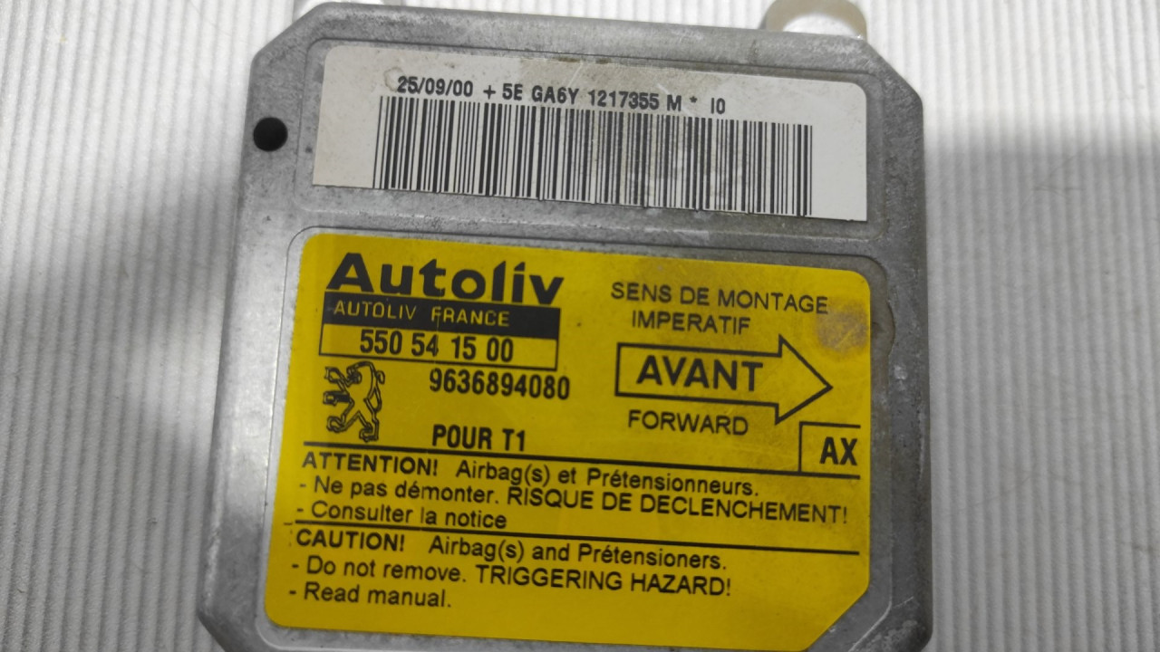 ELEKTRONIKA AIRBAGA PEUGEOT 206 > 98-09 9636894080