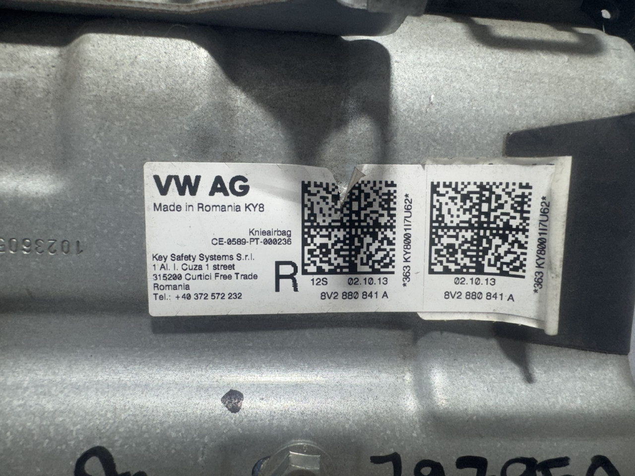 AIRBAG NOGU AUDI A3 (8V1/8VA) > 12-16 8V2880841A