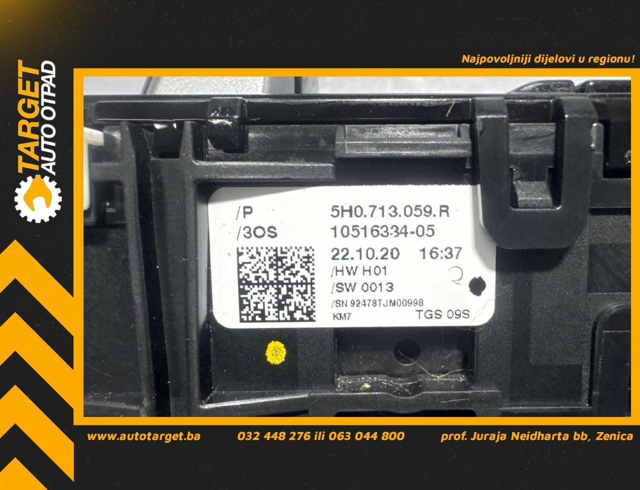 DIJELOVI RUCICA MJENJACA VW GOLF 8 > 19- 2.0 5H0713059R