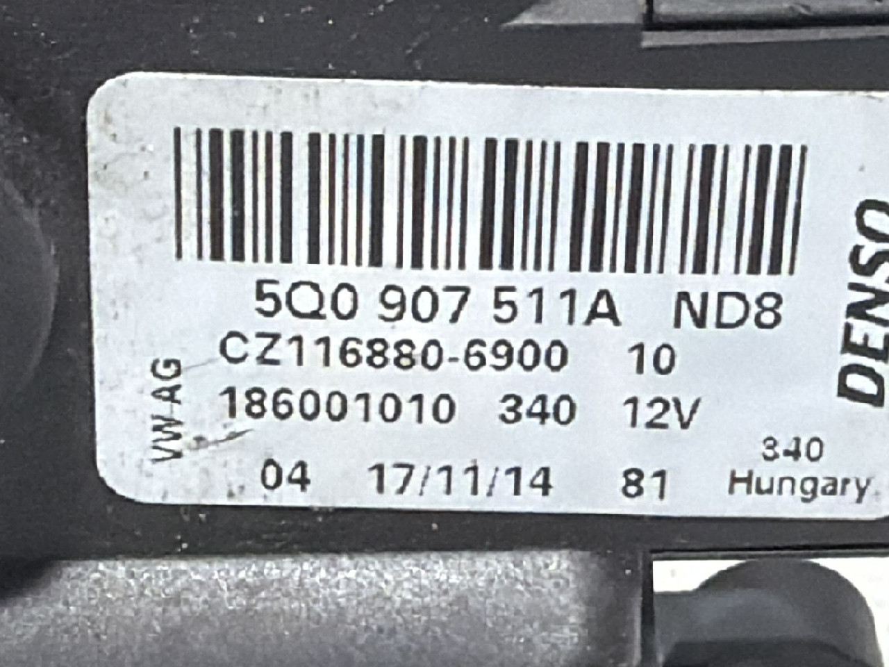 DIJELOVI MOTORIC KLAPNE VW PASSAT B8 > 14-19 1.6 5Q0907511A