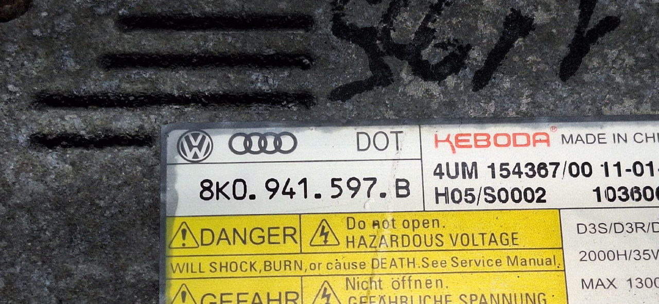 BALAST FARA AUDI A3 (8V1/8VA) > 12-16 8K0941597B