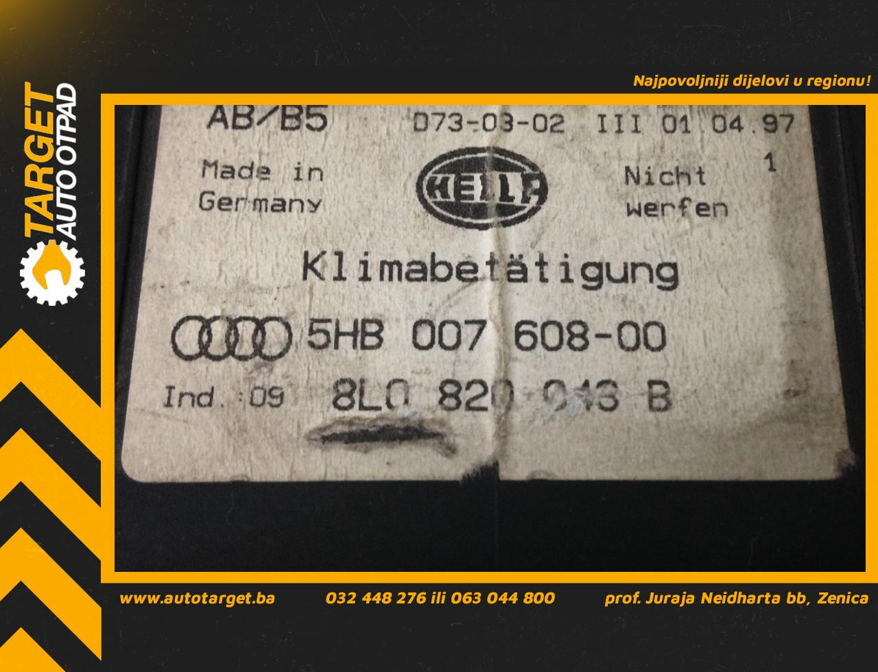 PREKIDACI KLIME AUDI A3 > 96-03 8L0820043B 5HB00760800