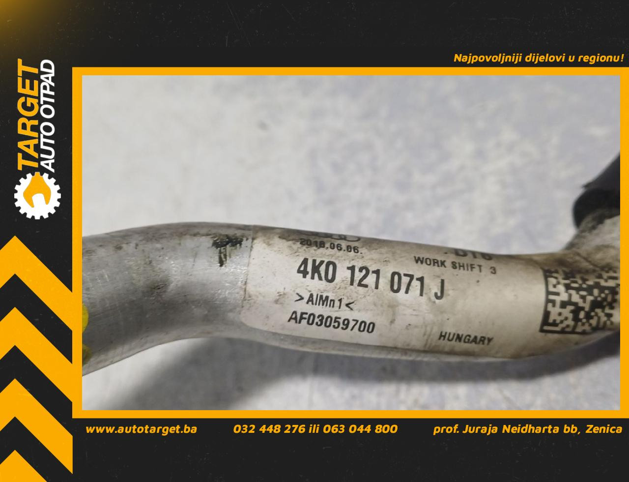 DIJELOVI CRIJEVO AUDI A6 4K > 18- 3.0 4K0121071J