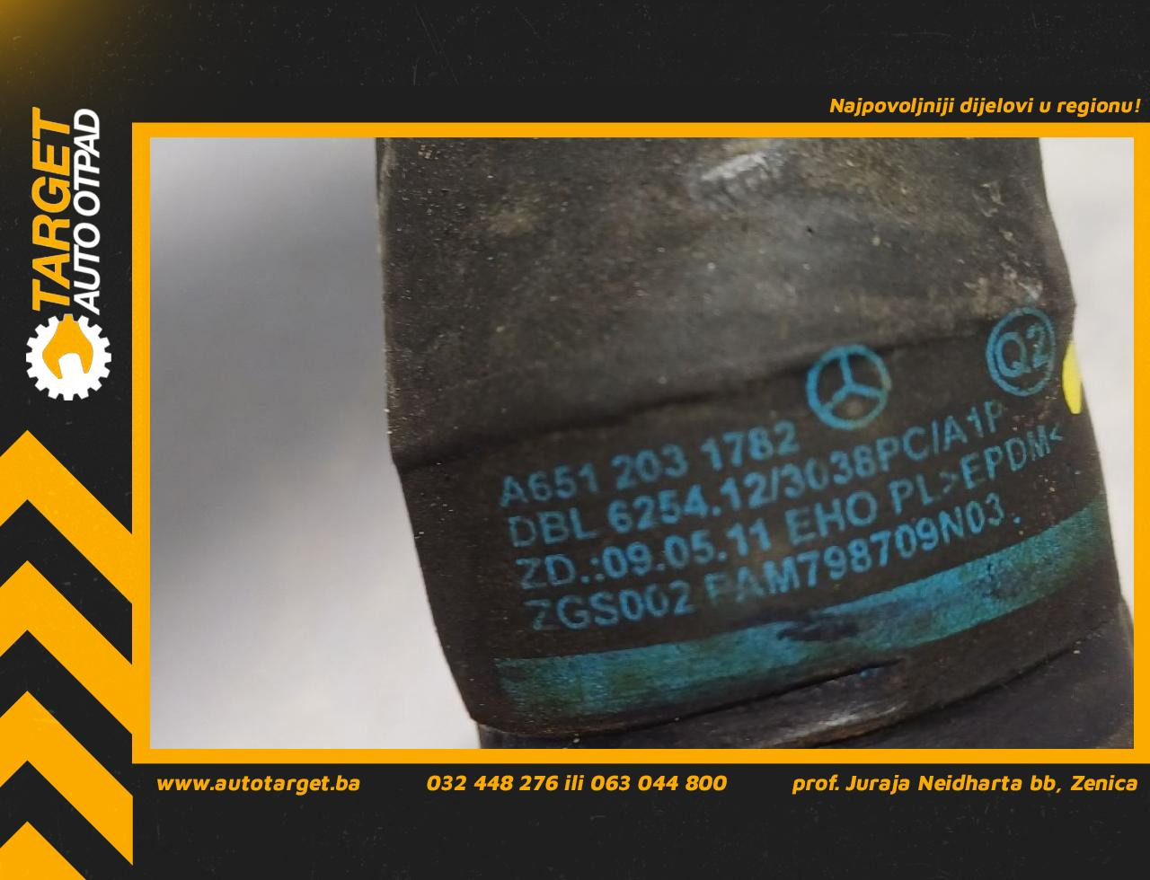DIJELOVI CRIJEVO MERCEDES B KLASA (W246) > 14-19 1.8 A6512031782