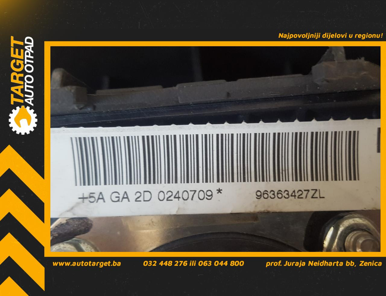 DIJELOVI AIRBAG VOLANA PEUGEOT 306 > 99-01 96363427ZL