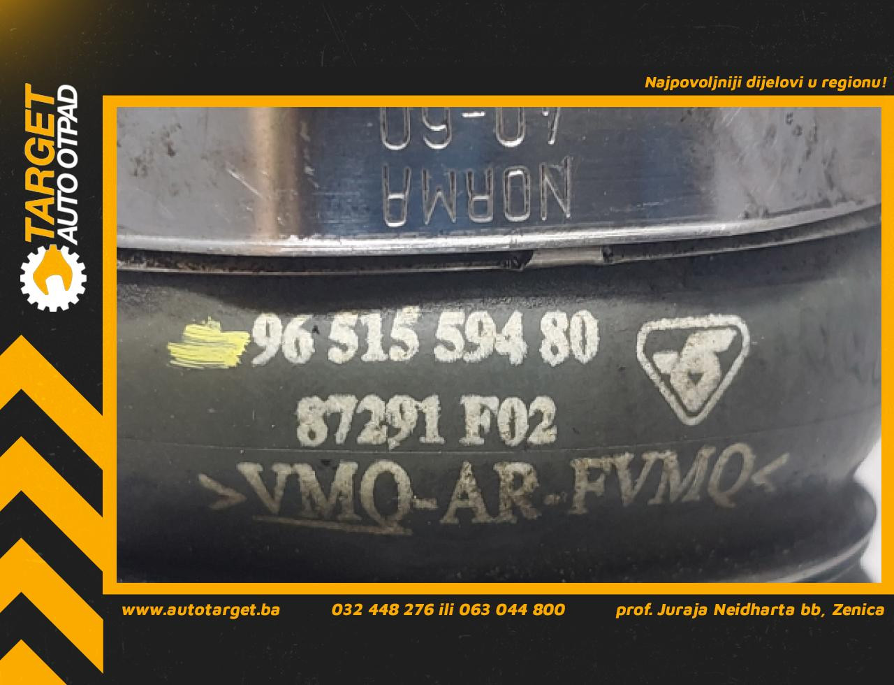 DIJELOVI CRIJEVO INTERKULERA PEUGEOT 407 > 04-07 9651559480