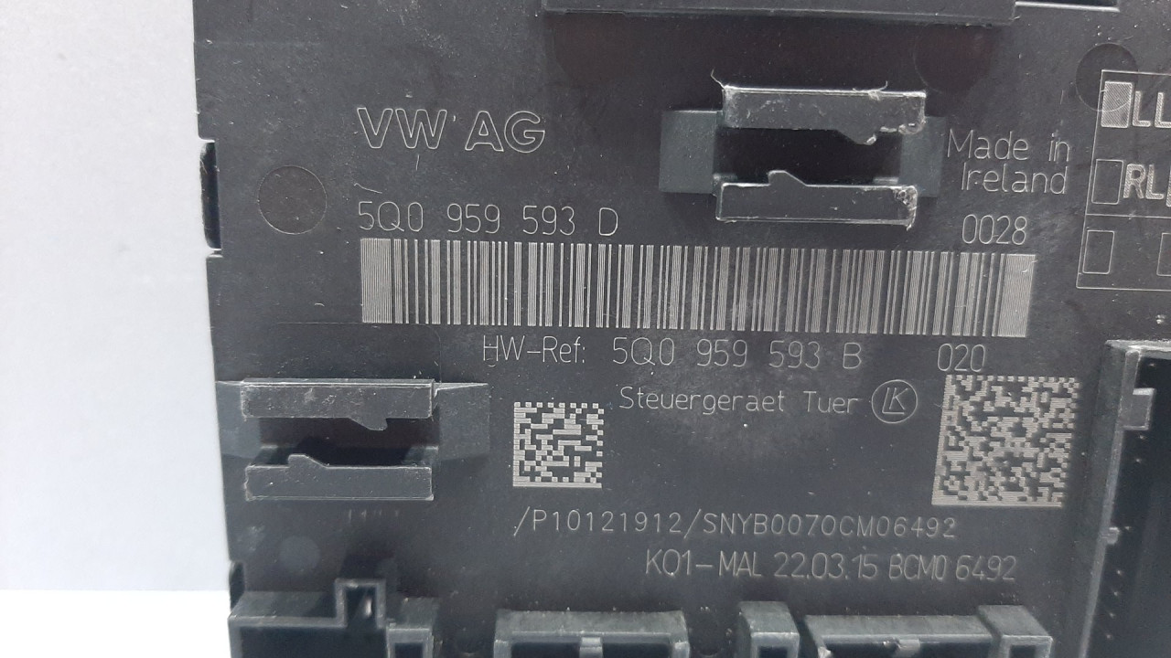 KOMFORT ELEKTRONIKA AUDI A3 (8V1/8VA) > 12-16 5Q0959593