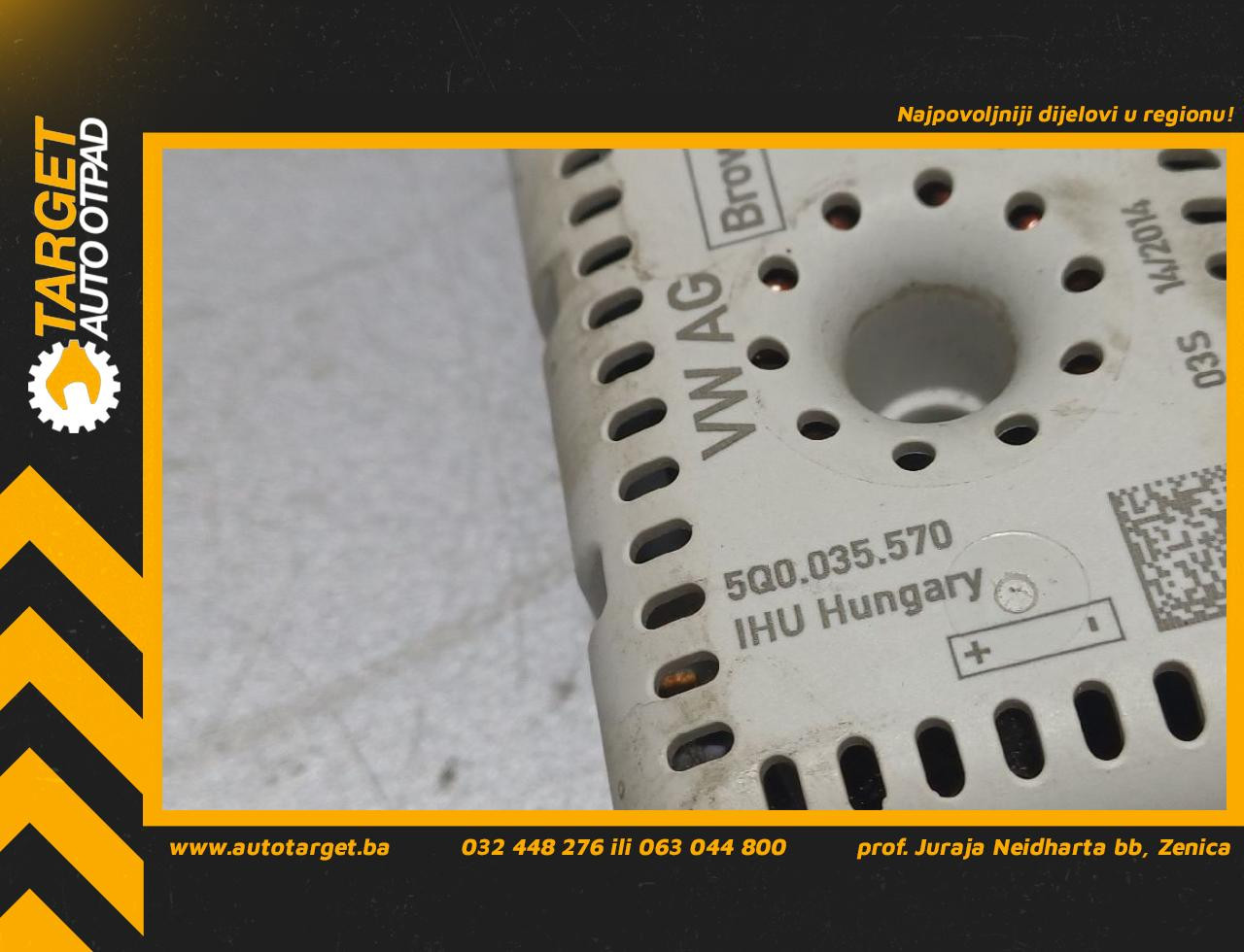DIJELOVI ANTENA VW GOLF 7 SW > 13- 1.6 5Q0035570