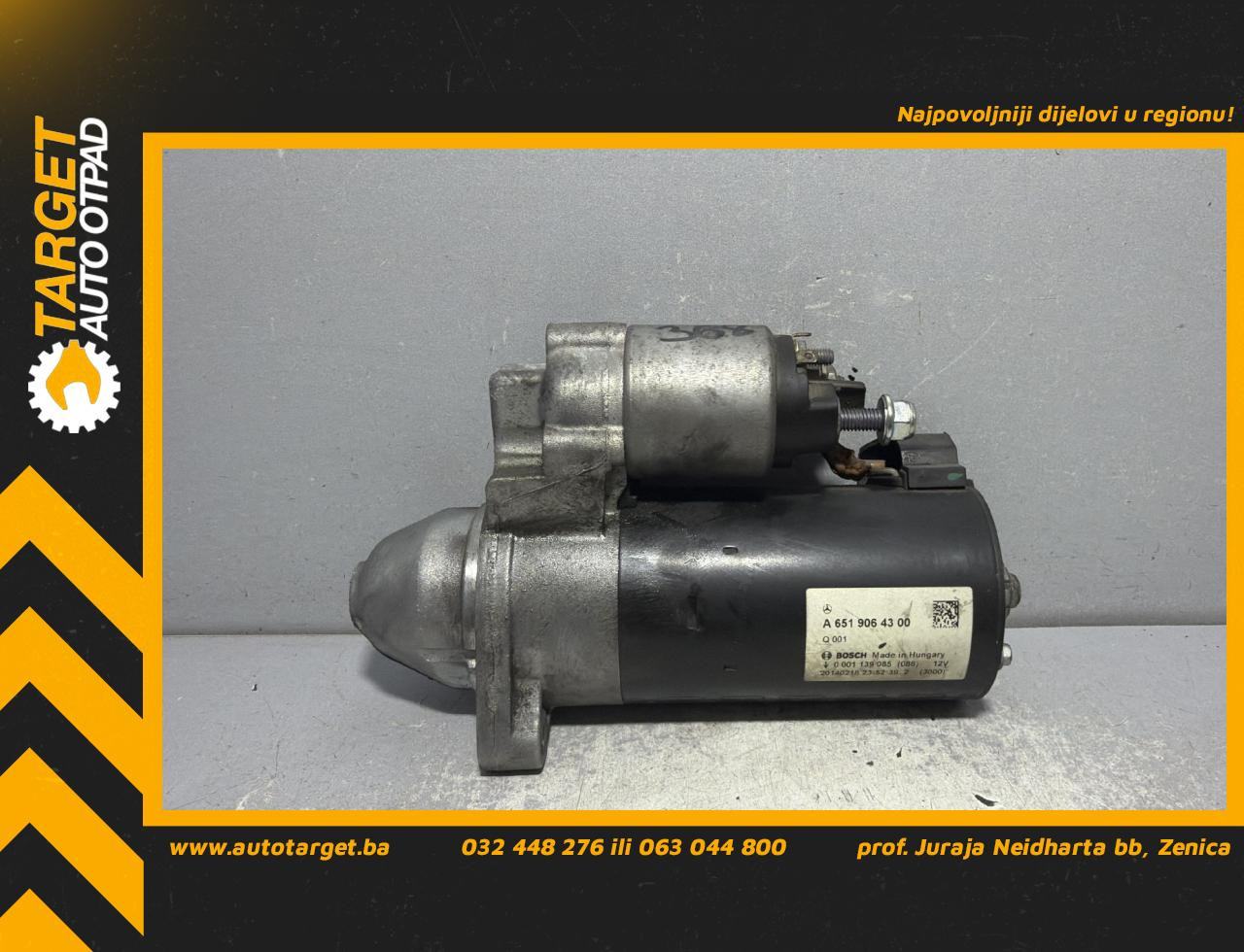 DIJELOVI ALNASER MERCEDES C KLASA (W204) > 11-13 2.2 A6519064300