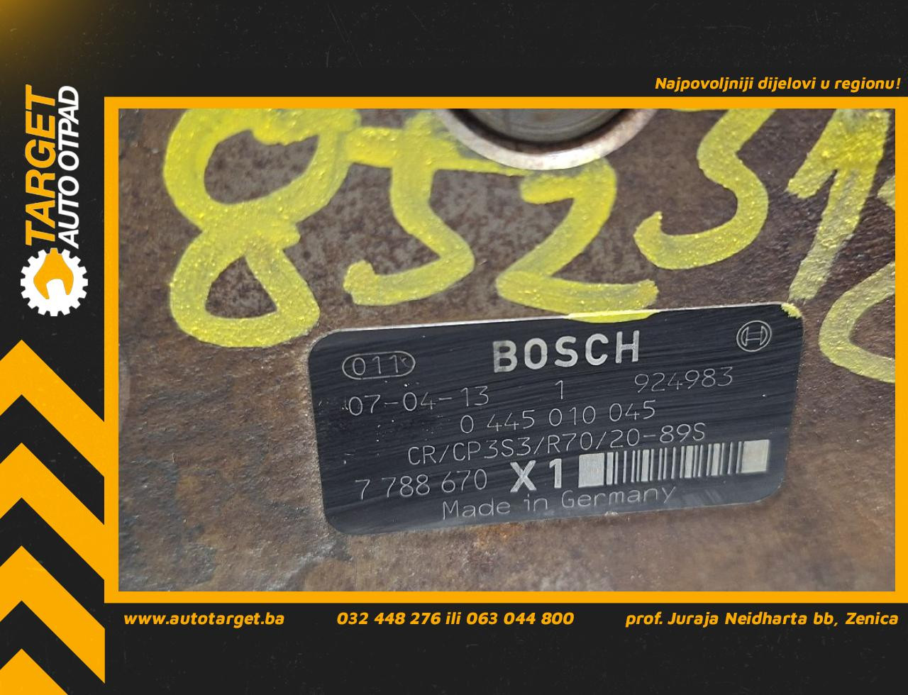 PUMPA VISOKOG PRITISKA BMW X3 (E83) > 04-07 7788670 0445010045