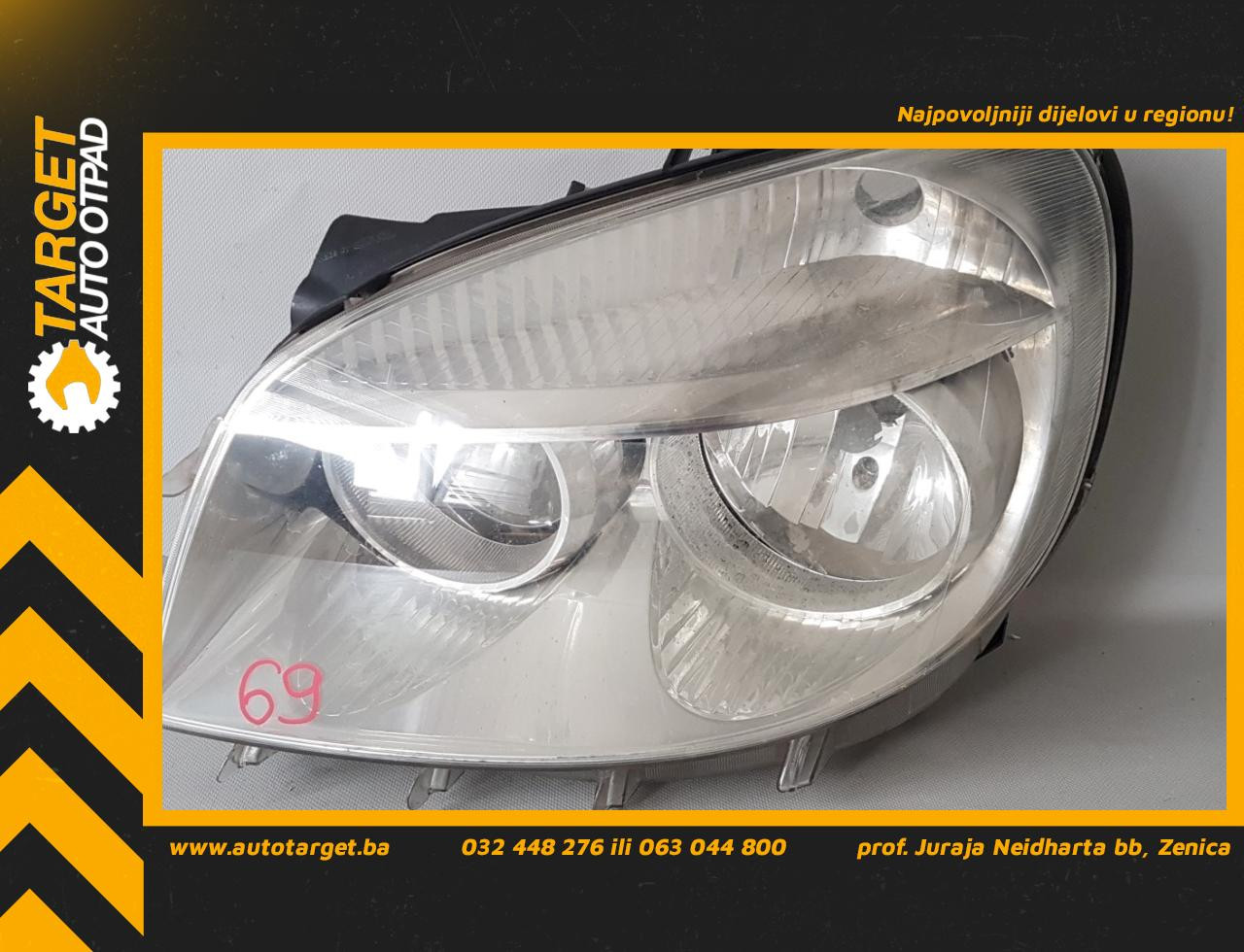 DIJELOVI FAR FIAT DOBLO > 05-09 43690999