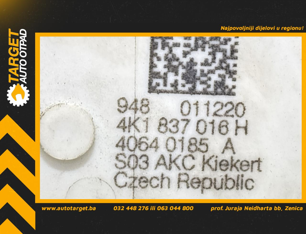 DIJELOVI BRAVA VRATA AUDI A6 4K > 18- 4K1837016H