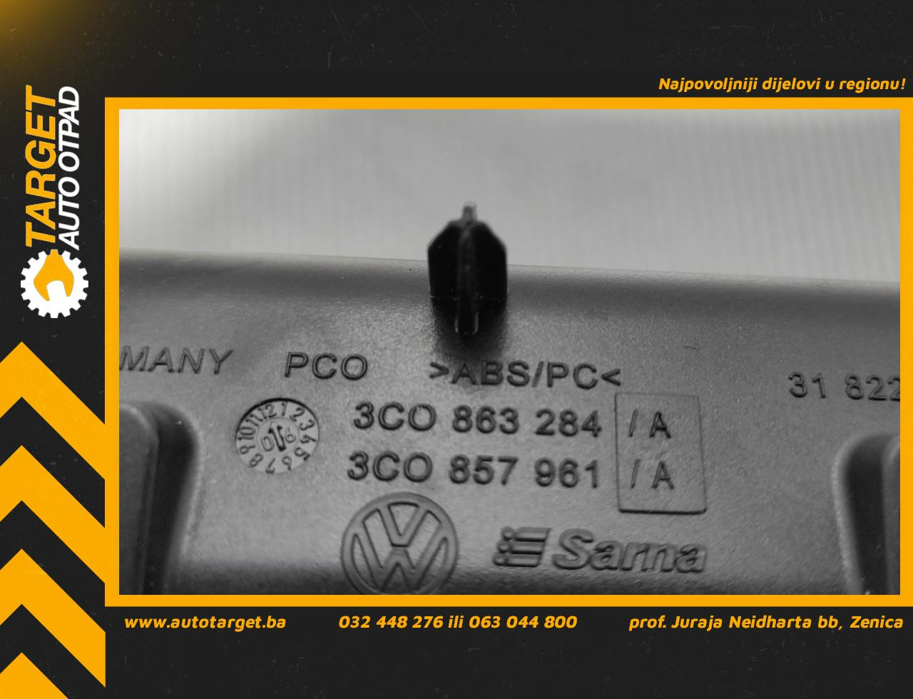 DIJELOVI PEPELJARA VW PASSAT B6 > 05-10 2.0 3C0883284A