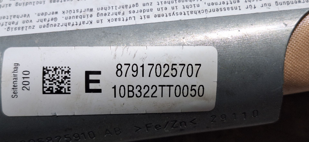AIRBAG SJEDISTA BMW SERIJA 5 (F10/F11) > 10-13 87917025