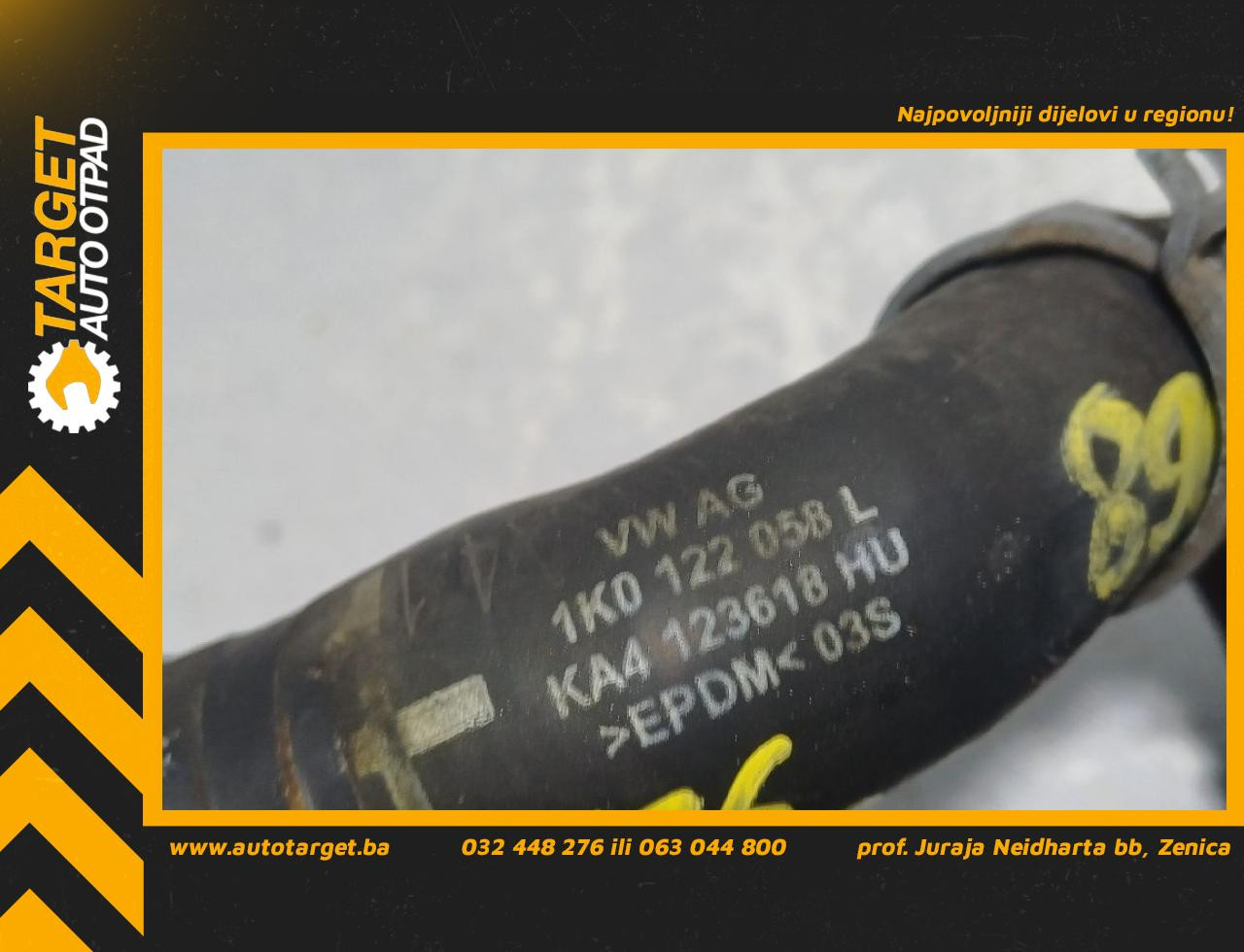 DIJELOVI CRIJEVO VW GOLF 6 > 08-12 1.6 1K0122058L