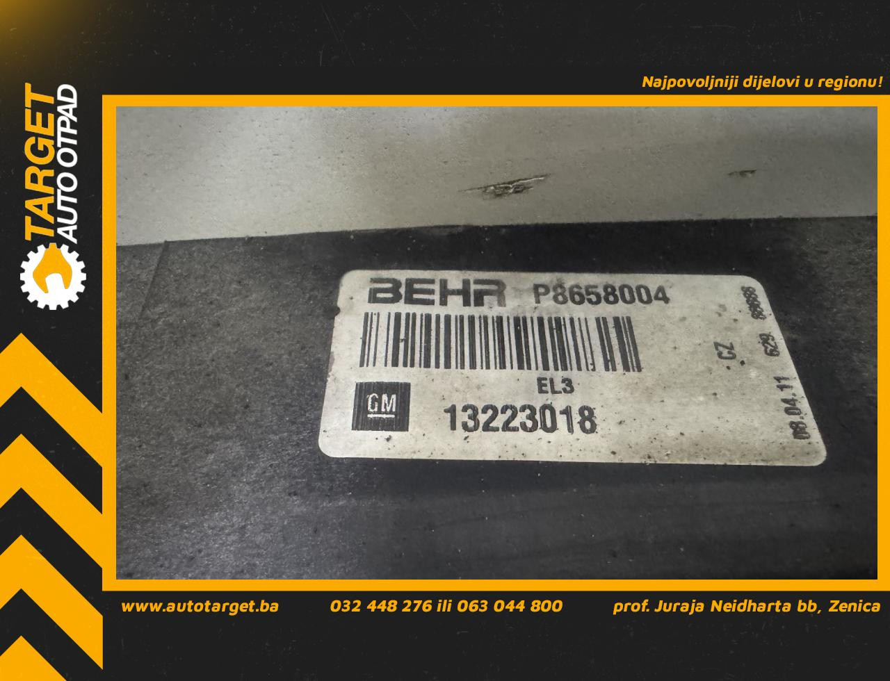 DIJELOVI NOSAC VENTILATORA OPEL INSIGNIA > 09-13 2.0 13223018