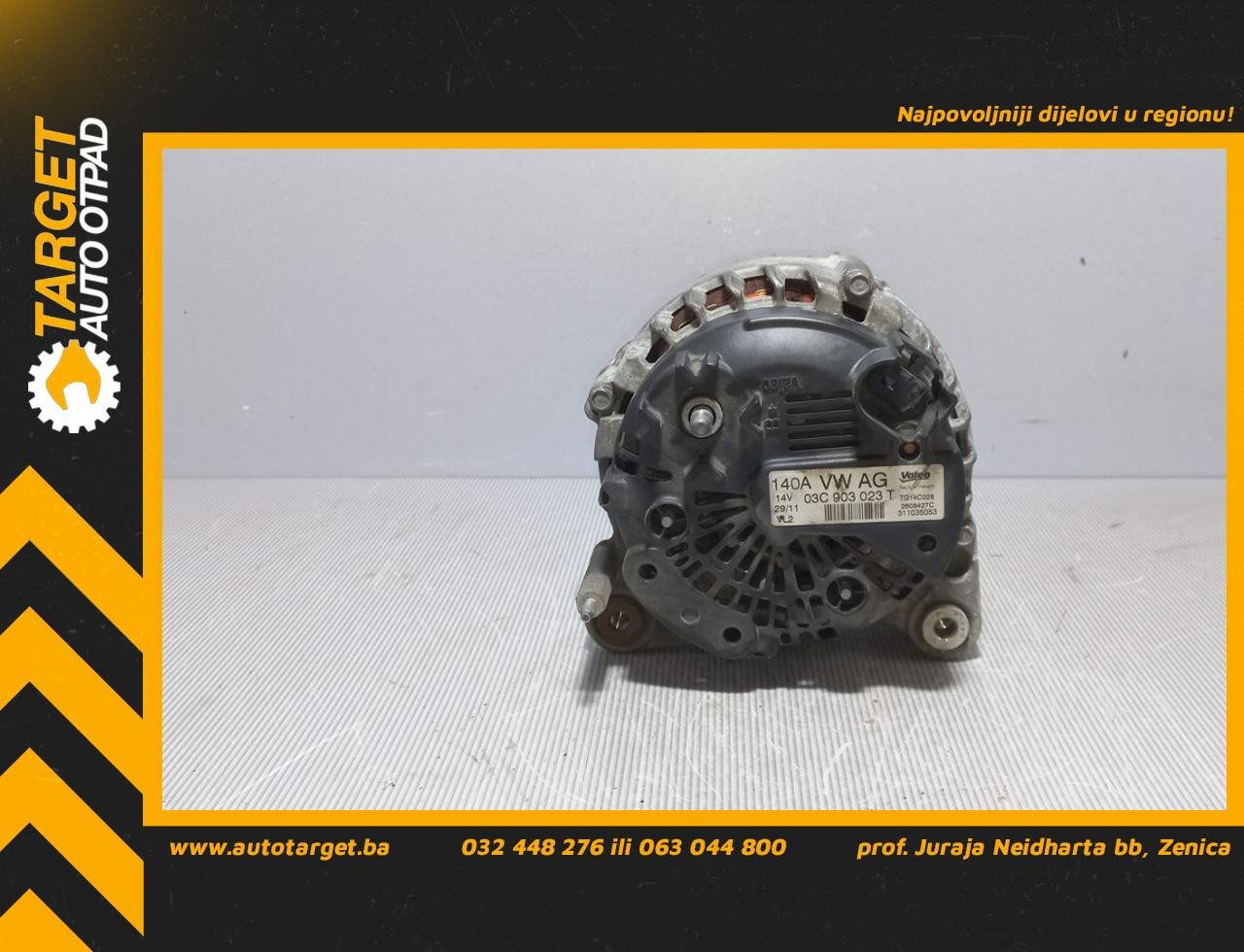 DIJELOVI ALTERNATOR VW PASSAT B7 > 10-14 1.4 03C903023T