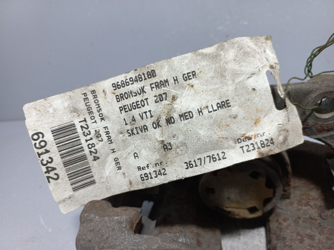 KOCIONA KLJESTA PEUGEOT 207 > 09-12 9686948180