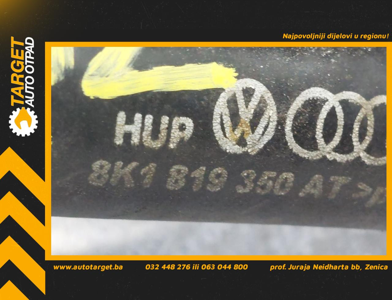 DIJELOVI CRIJEVO AUDI A4 (B8) > 07-11 8K1819350AT