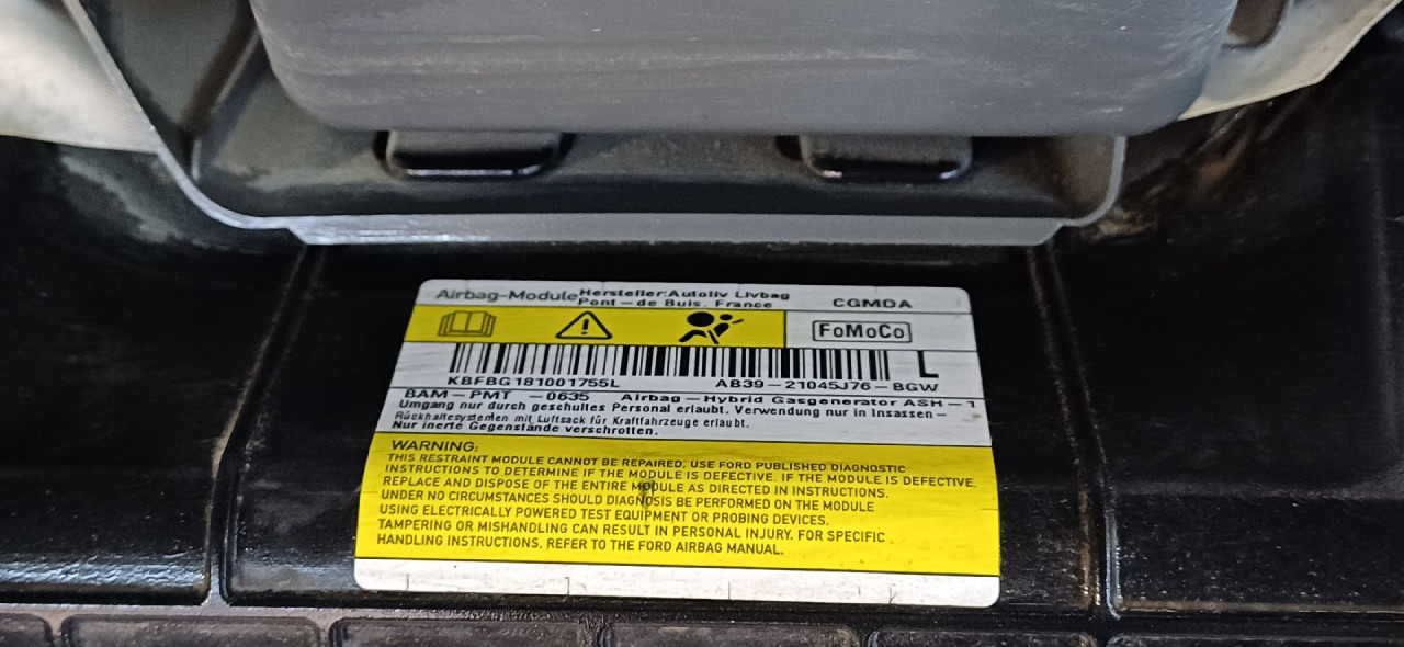 AIRBAG NOGU FORD RANGER > 16- AB3921045J76