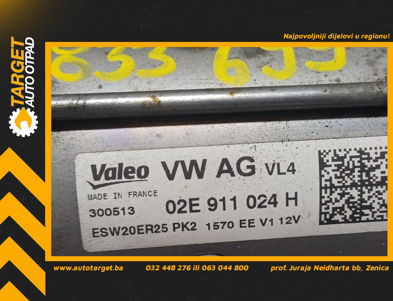 DIJELOVI ALNASER VW PASSAT CC > 12-17 2.0 02E911024H