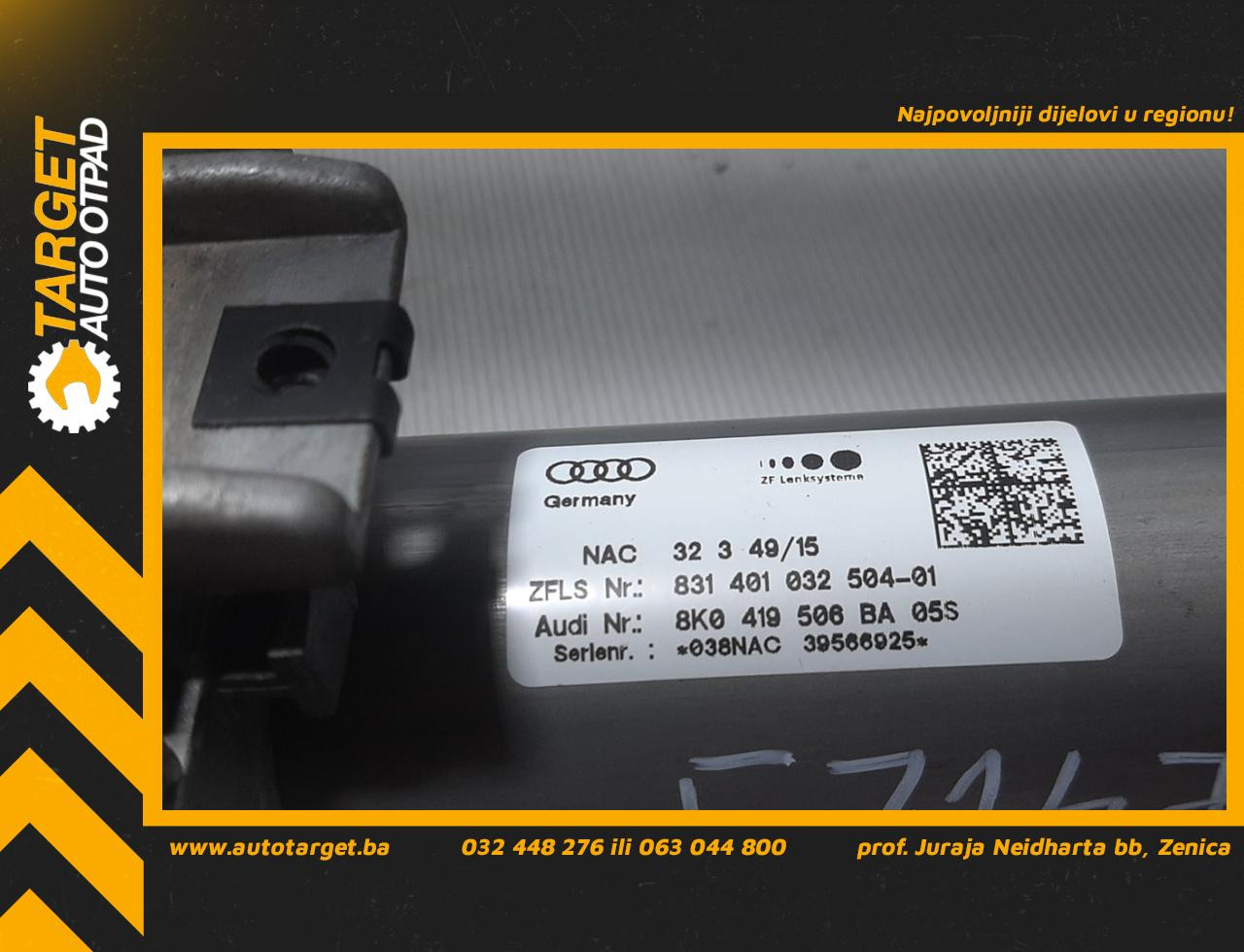 DIJELOVI CITY VOLAN AUDI A4 (B8) > 07-11 8K0419506BA