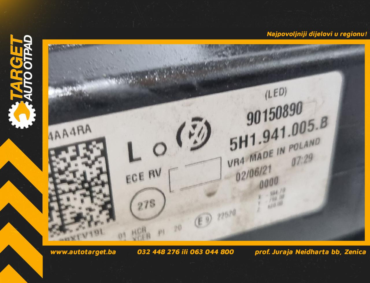 DIJELOVI FAR OSTECEN VW GOLF 8 > 19- 5H1941005B