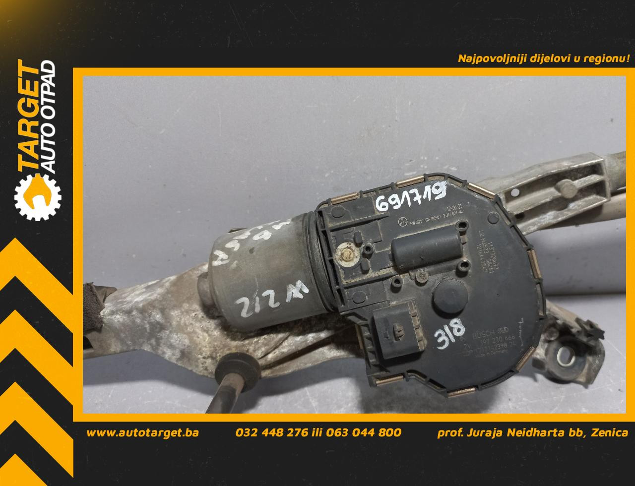 MOTORIC PREDNJEG BRISACA MERCEDES E KLASA (W212) > 09-1