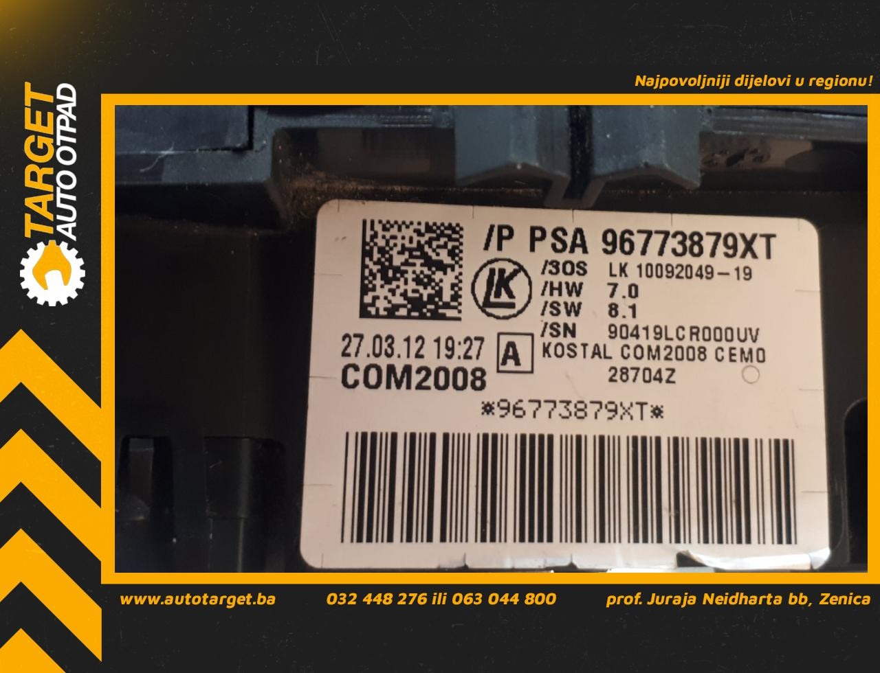 DIJELOVI RUCICE VOLANA CITROEN C3 > 09-13 96773879XT