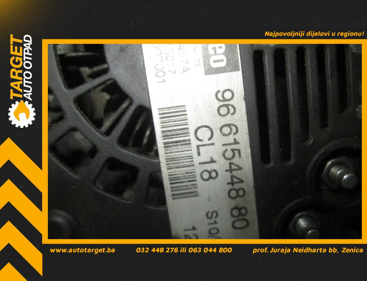 DIJELOVI ALTERNATOR CITROEN BERLINGO > 03-08 1.6 9661544880