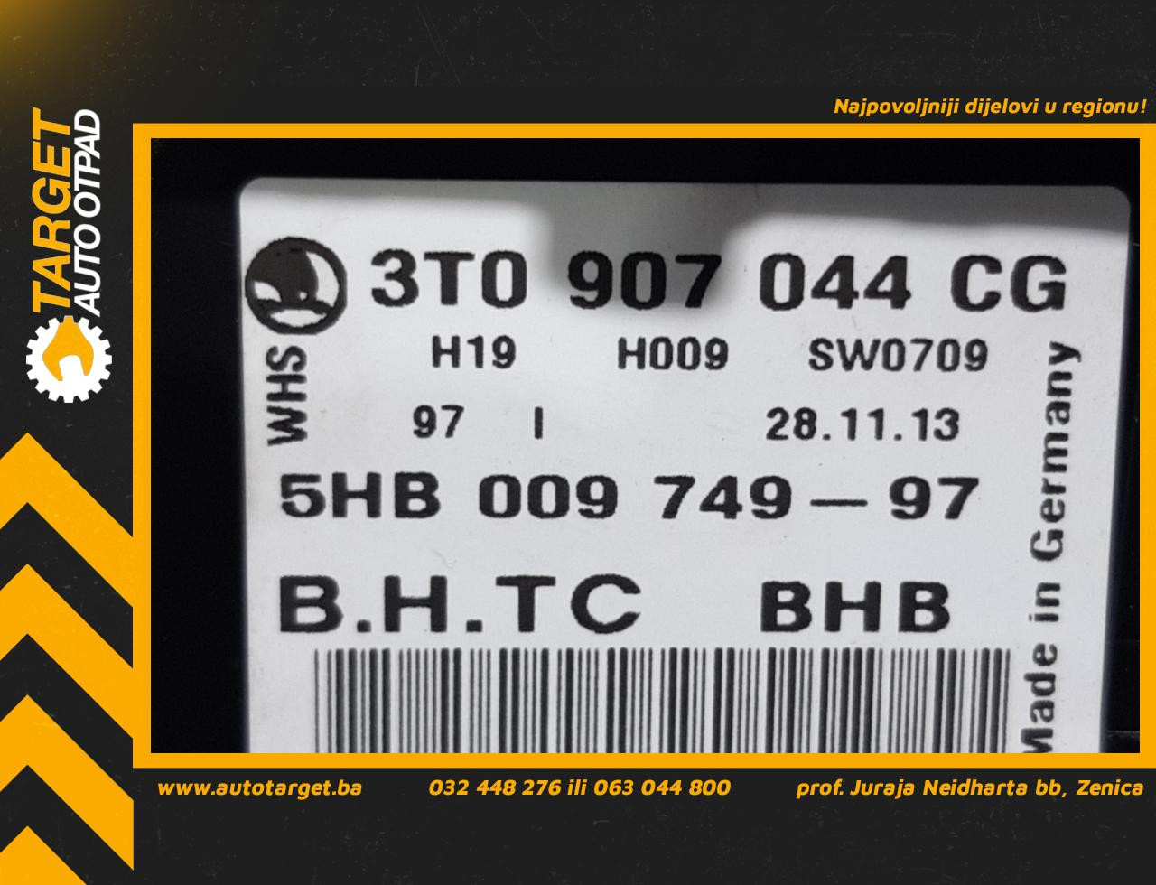 DIJELOVI PREKIDACI KLIME SKODA SUPERB > 15-19 3T0907044CG