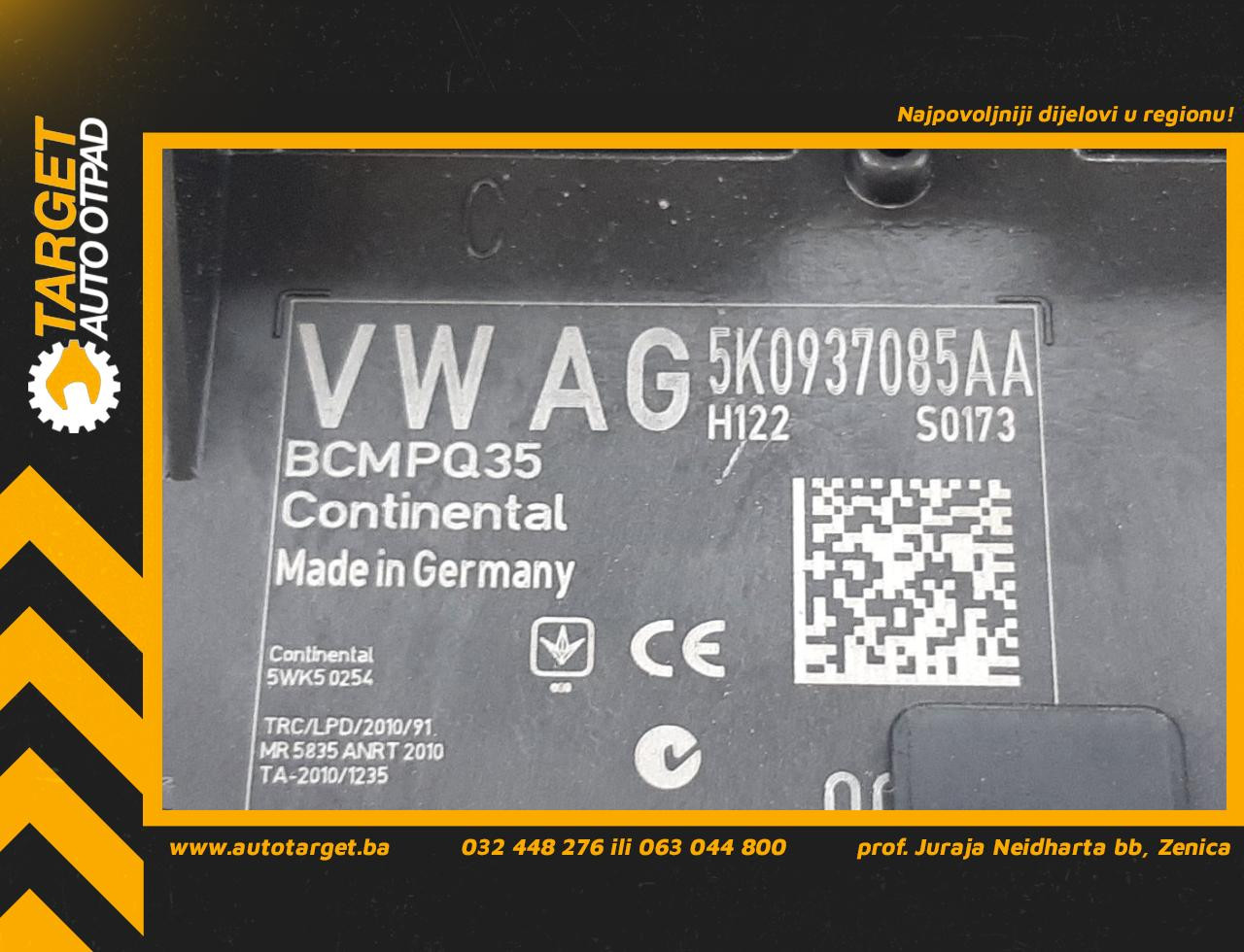 DIJELOVI BCM ELEKTRONIKA VW CADDY > 10-15 5K0937085AA