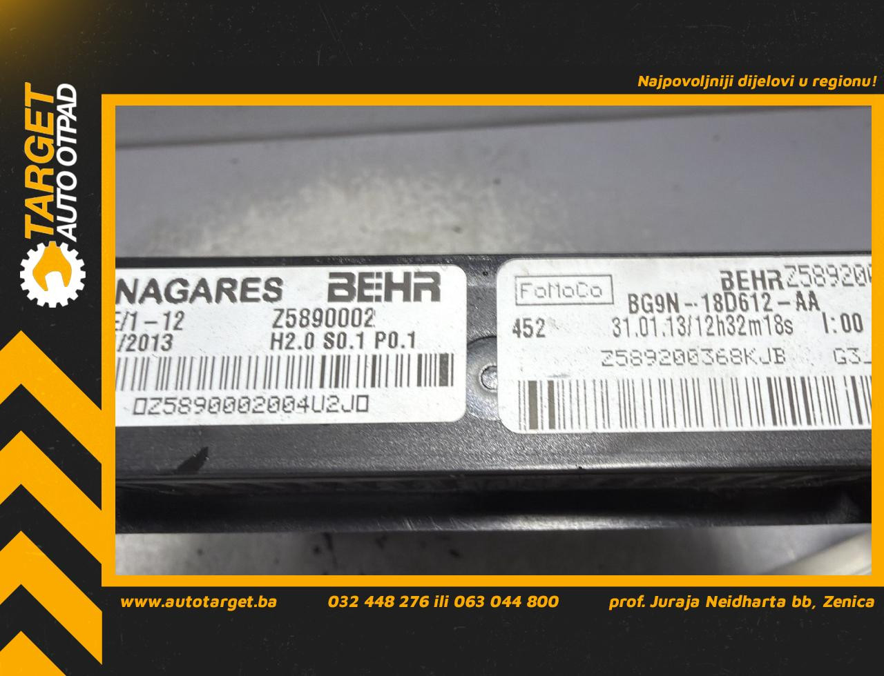 DIJELOVI GRIJAC VOLVO XC60 > 08-13 2.0 BG9N18D612AA