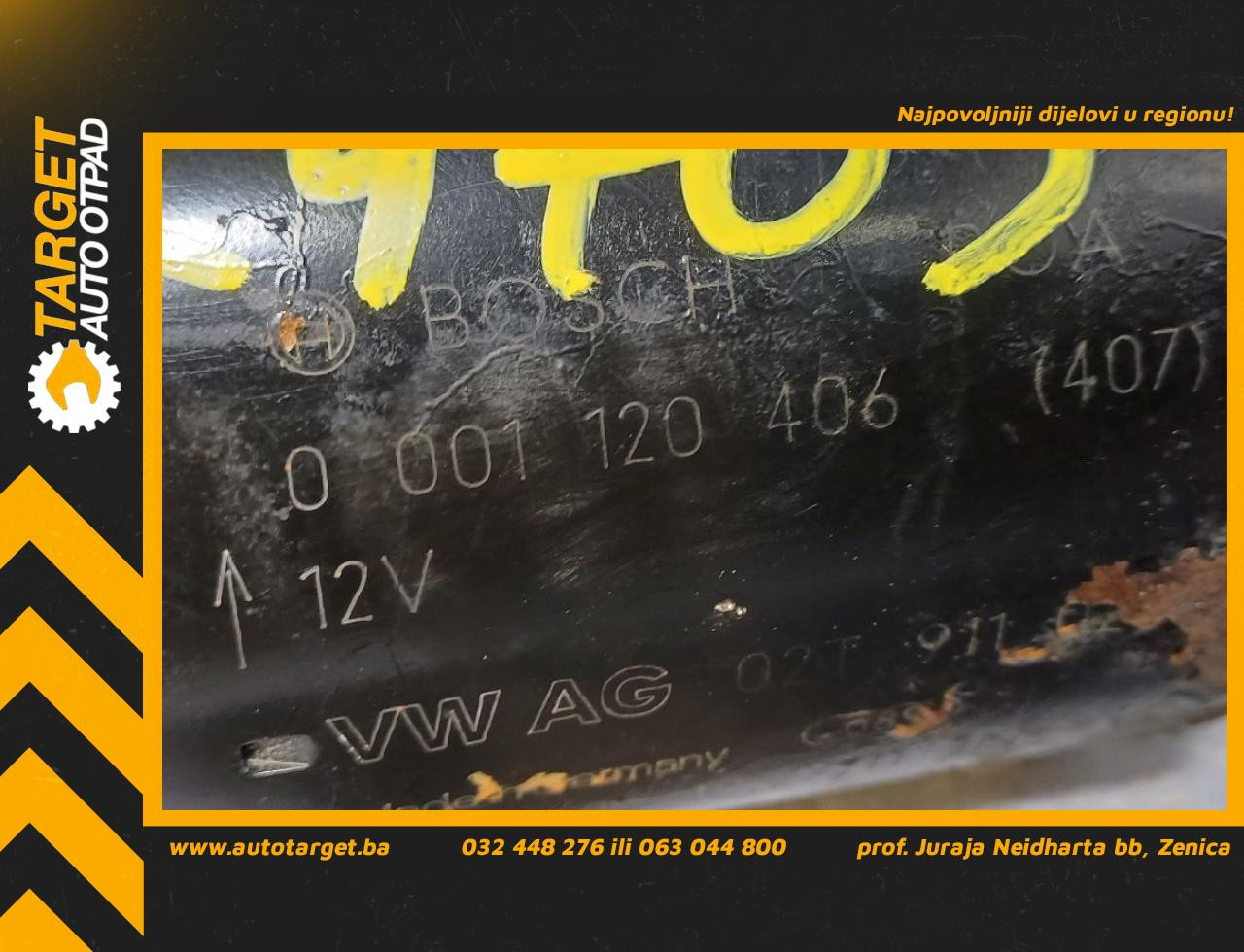 DIJELOVI ALNASER AUDI A1 > 10-14 1.2 0001120406